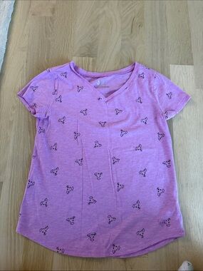 Justice Pink Short-Sleeve Tee with Puppy Face Pattern